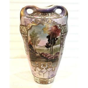 Antique Art Deco Nippon Gilt Porcelain Vase